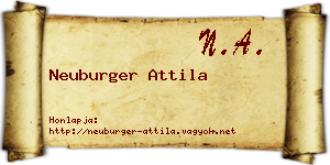 Neuburger Attila névjegykártya